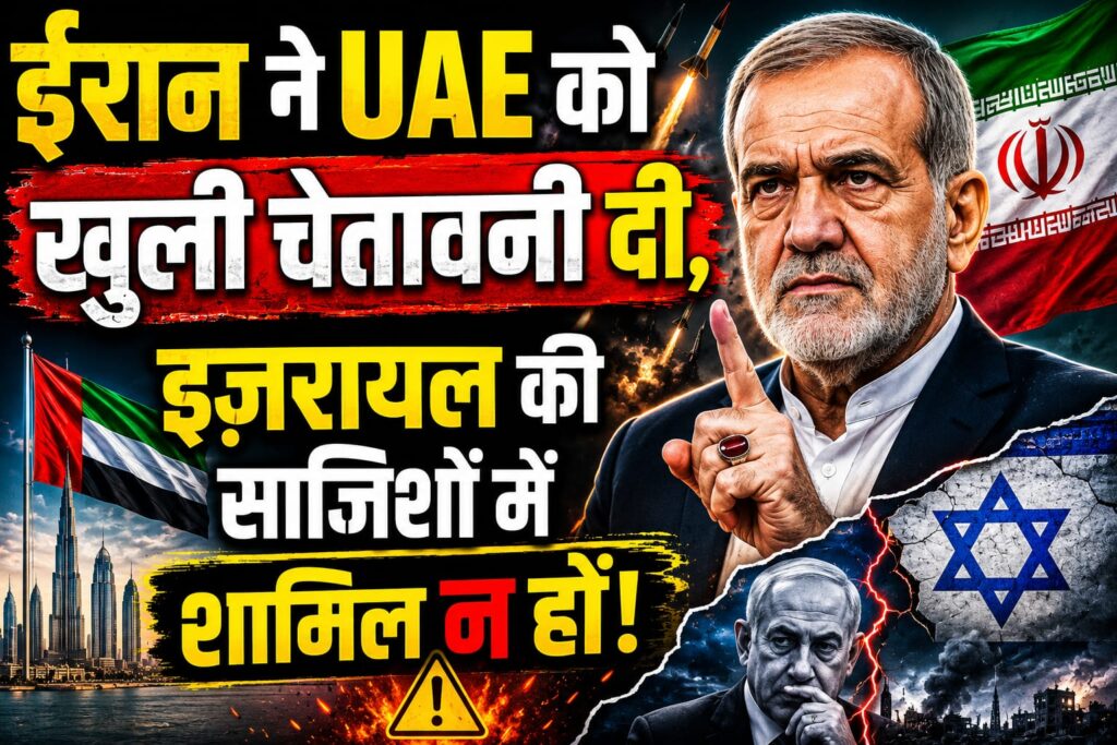 ईरान ने UAE को खुली चेतावनी दी: इज़रायल की साज़िशों में शामिल न हों