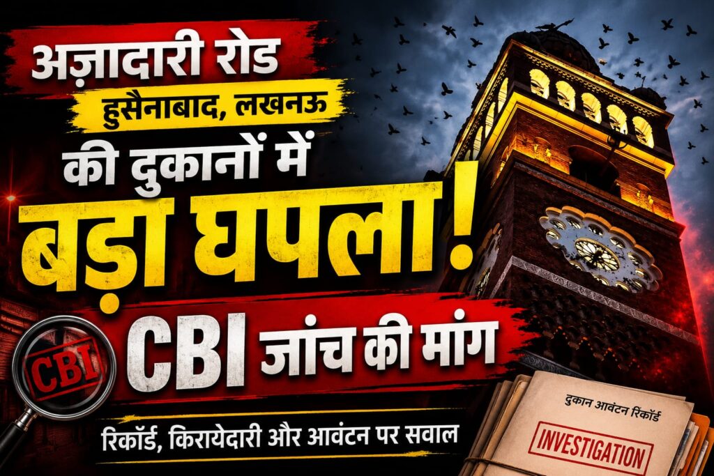 लखनऊ:हुसैनाबादअज़ादारी रोड की दुकानों को लेकर अब सवाल तेज़